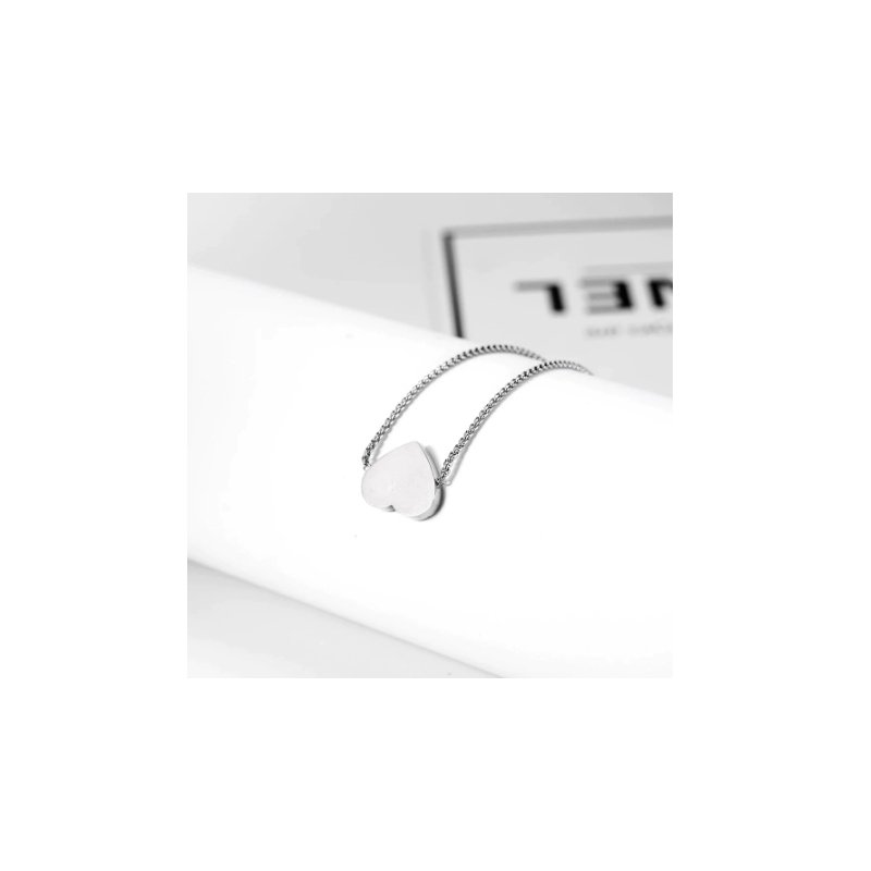 PULSERA ACERO AJUSTABLE CON CORAZÓN PARA GRABAR