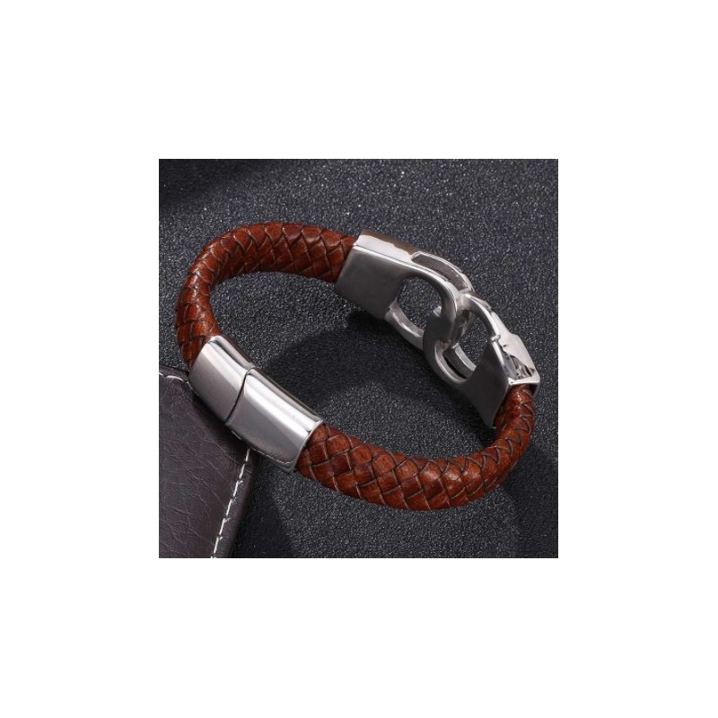 PULSERA CUERO ESPOSAS  (SE GRABA)