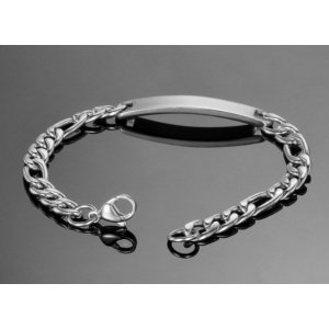 ESCLAVA UNISEX EN ACERO 316L, ESLABÓN 3X1