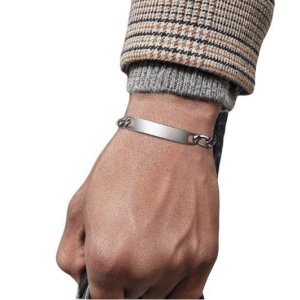 ESCLAVA UNISEX EN ACERO 316L, ESLABÓN 3X1