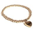 PULSERA BOLAS Y CORAZÓN ORO ROSA PULSERA BOLAS Y CORAZÓN ORO ROSA