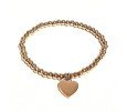 PULSERA BOLAS Y CORAZÓN ORO ROSA PULSERA BOLAS Y CORAZÓN ORO ROSA