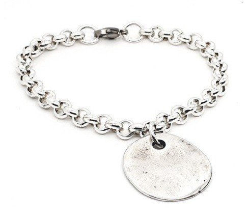 PULSERA ROLO CON CHAPA IRREGULAR