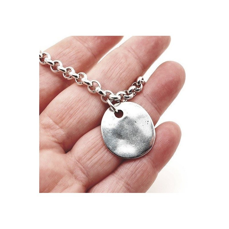 PULSERA ROLO CON CHAPA IRREGULAR