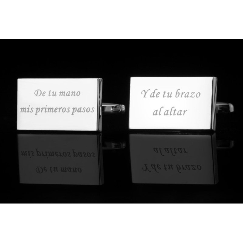 GEMELOS ACERO (SE PUEDEN GRABAR)