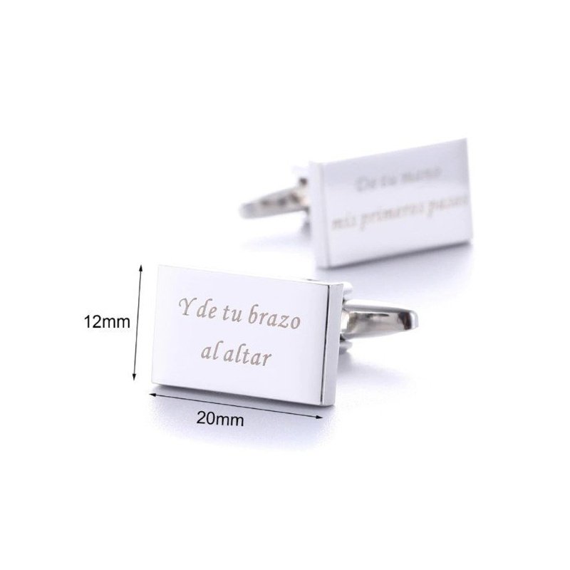 GEMELOS ACERO (SE PUEDEN GRABAR)