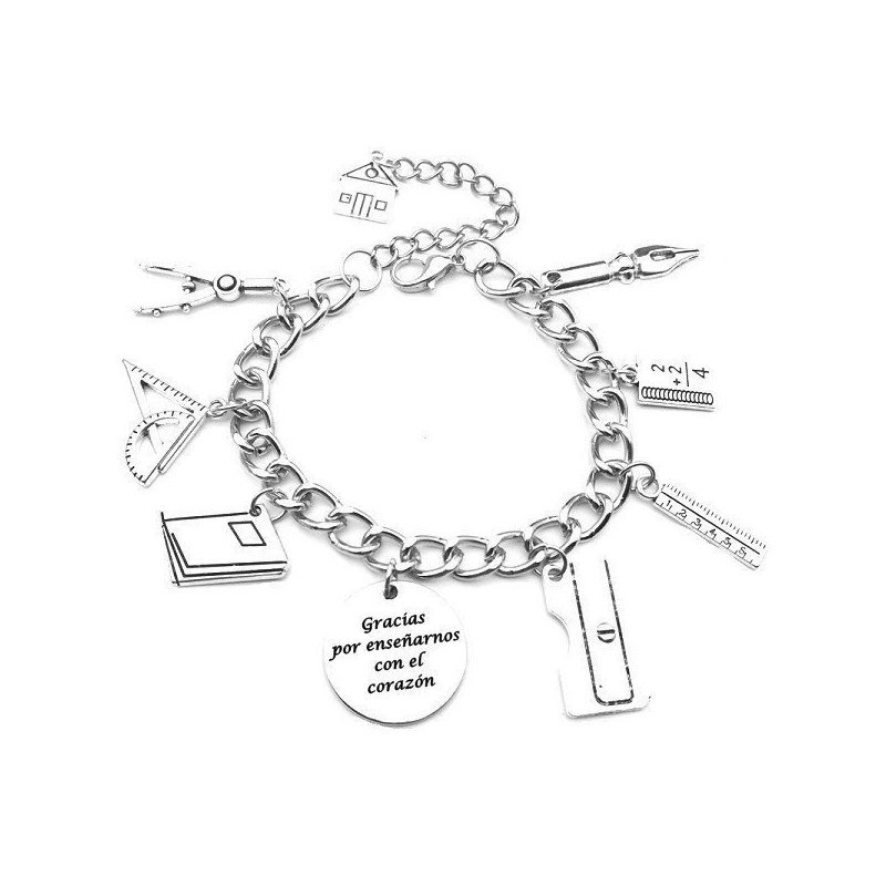 PULSERA PERSONALIZADA CHARMS PARA PROFESORAS