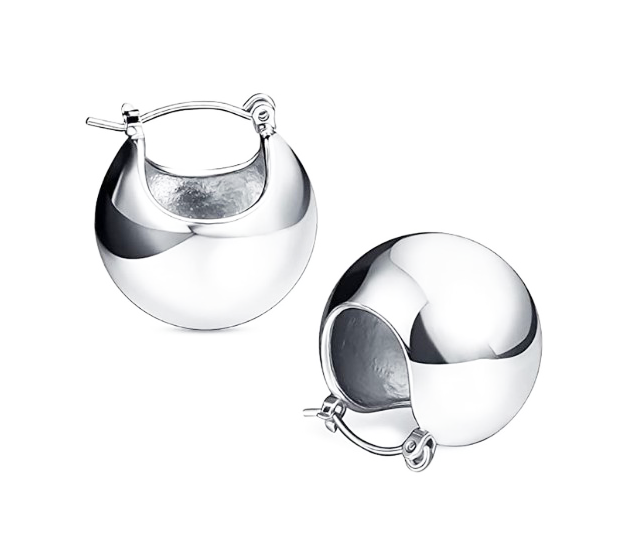 PENDIENTES AROS GRUESOS CON PLATA 925 PENDIENTES AROS GRUESOS CON PLATA 925