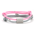 DOS PULSERAS PARA PAREJAS CON IMÁN Y TUBO PERSONALIZADO, VARIOS COLORES
