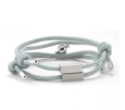 DOS PULSERAS PARA PAREJAS CON IMÁN Y TUBO PERSONALIZADO, VARIOS COLORES