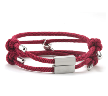 2 PULSERAS CON IMÁN PARA PAREJAS, VARIOS COLORES