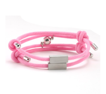 2 PULSERAS CON IMÁN PARA PAREJAS, VARIOS COLORES