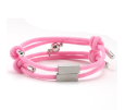 DOS PULSERAS PARA PAREJAS CON IMÁN Y TUBO PERSONALIZADO, VARIOS COLORES