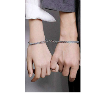 2 PULSERAS CON IMÁN PARA PAREJAS, VARIOS COLORES