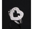 ANILLO CORONA CORAZÓN CON PLATA 925