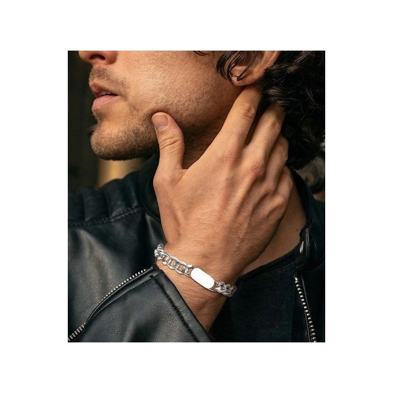 PULSERA UNISEX CON CHAPITA PARA GRABAR