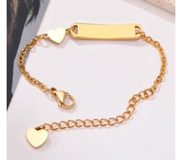 ESCLAVA PARA BEBÉ O NIÑO EN ACERO Y ORO