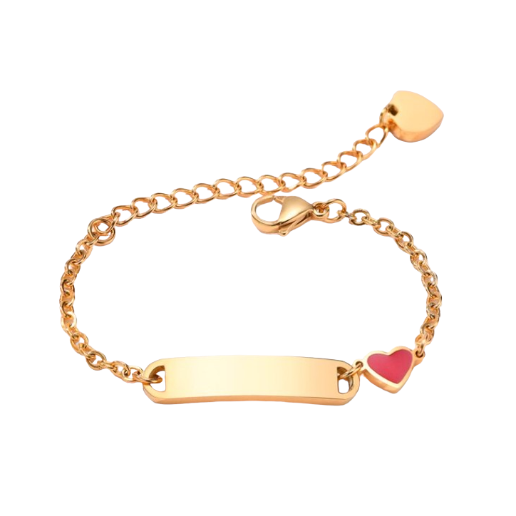 ESCLAVA PARA BEBÉ O NIÑO EN ACERO Y ORO