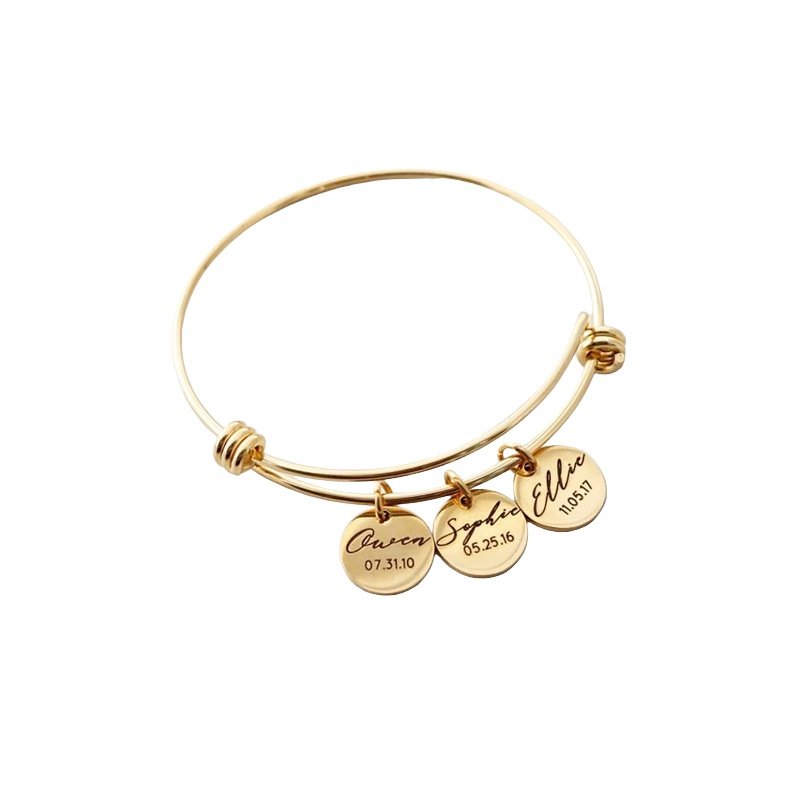 PULSERA RÍGIDA PARA AÑADIR CHAPAS PERSONALIZADAS