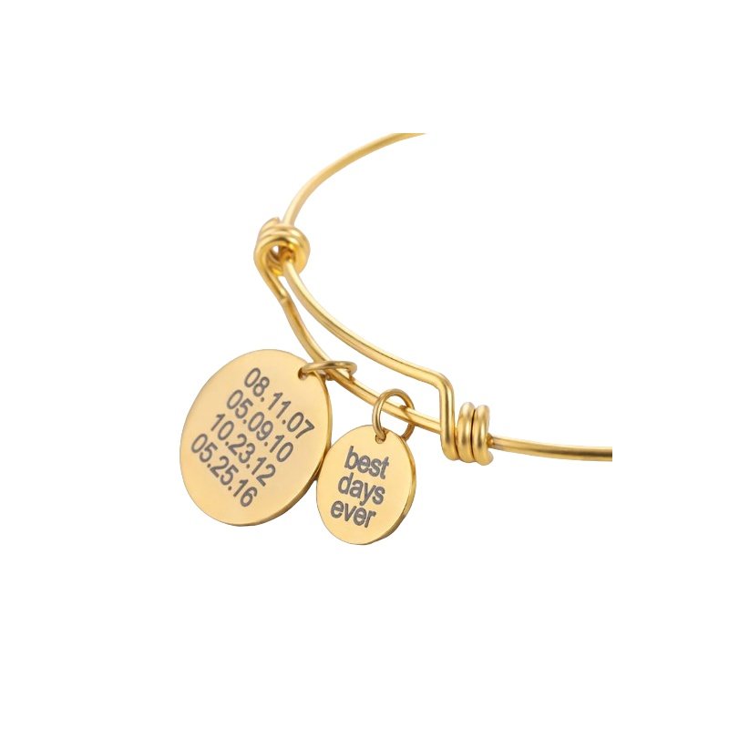 PULSERA RÍGIDA PARA AÑADIR CHAPAS PERSONALIZADAS