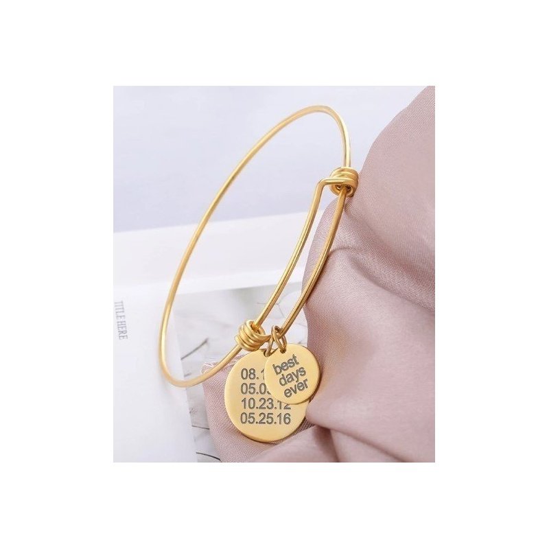 PULSERA RÍGIDA PARA AÑADIR CHAPAS PERSONALIZADAS