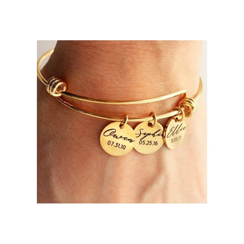 PULSERA RÍGIDA PARA AÑADIR CHAPAS PERSONALIZADAS