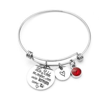PULSERA RÍGIDA CON CHAPAS PERSONALIZADAS