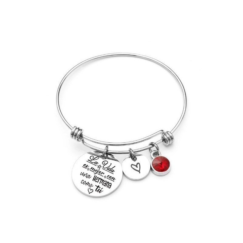PULSERA RÍGIDA CON CHAPAS PERSONALIZADAS