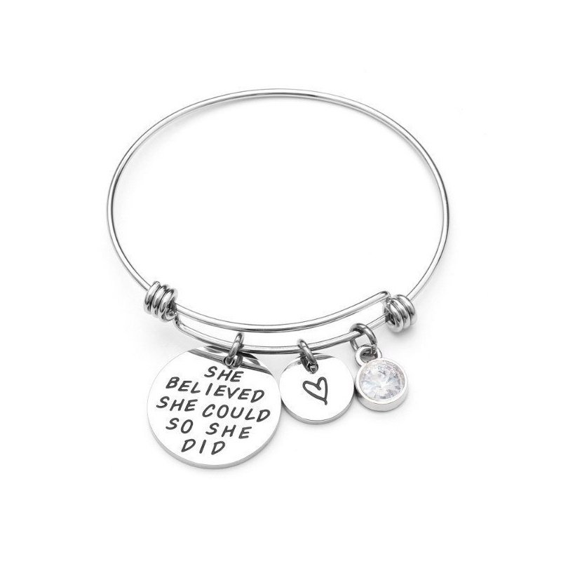 PULSERA RÍGIDA CON CHAPAS PERSONALIZADAS