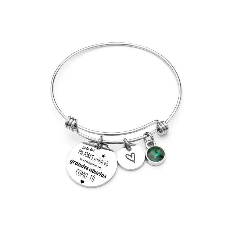PULSERA RÍGIDA CON CHAPAS PERSONALIZADAS