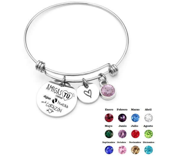 PULSERA RÍGIDA CON CHAPAS PERSONALIZADAS PULSERA RÍGIDA CON CHAPAS PERSONALIZADAS