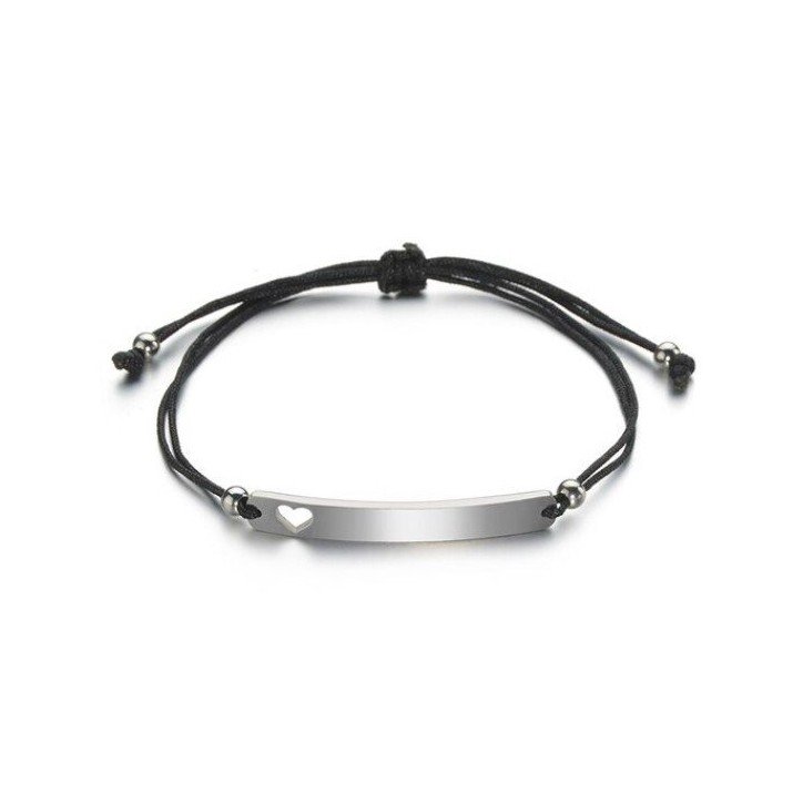 Esclava personalizada con chapita corazón