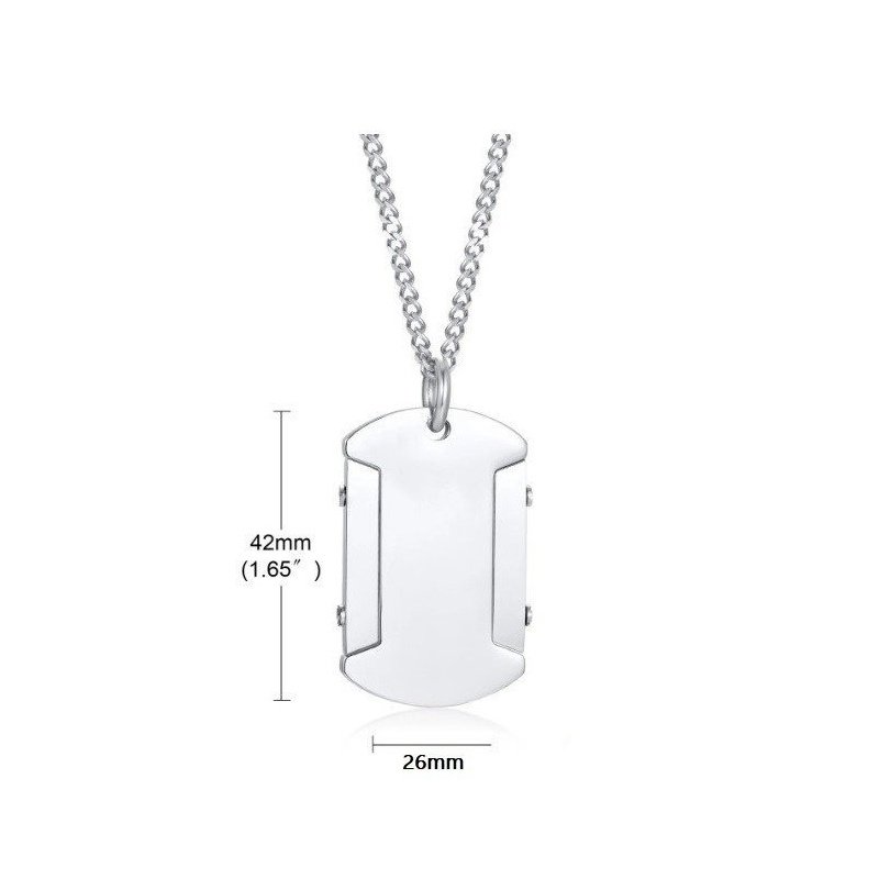 COLGANTE CHAPA RECTANGULAR DISEÑO ACERO MACIZO