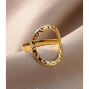 ANILLO CÍRCULO CALADO WATERPROOF ACERO MARTILLADO