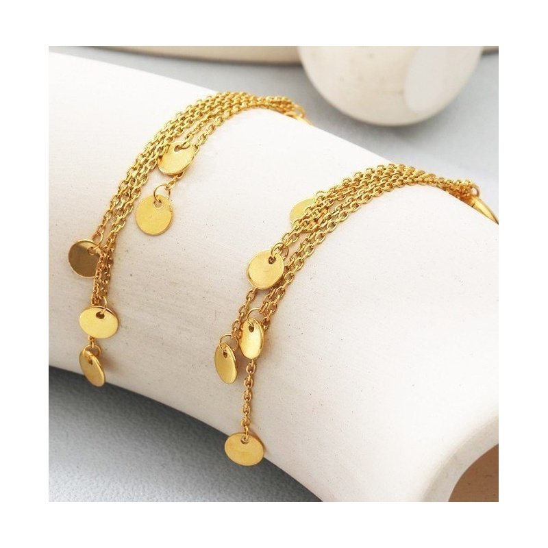 PENDIENTES IGUAZÚ ACERO Y ORO WATERPROOF