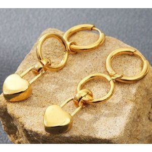 PENDIENTES PARÍS ACERO Y ORO WATERPROOF