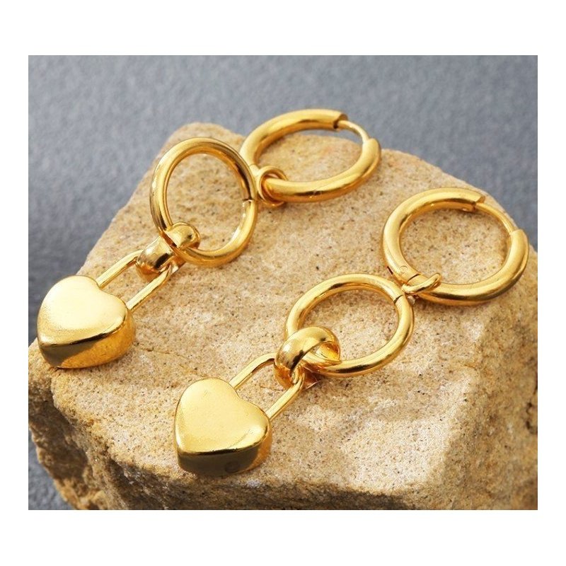 PENDIENTES PARÍS ACERO Y ORO WATERPROOF