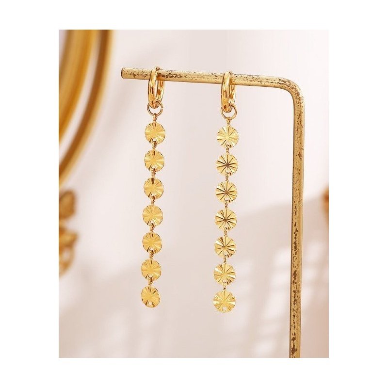 PENDIENTES IBIZA ACERO Y ORO WATERPROOF