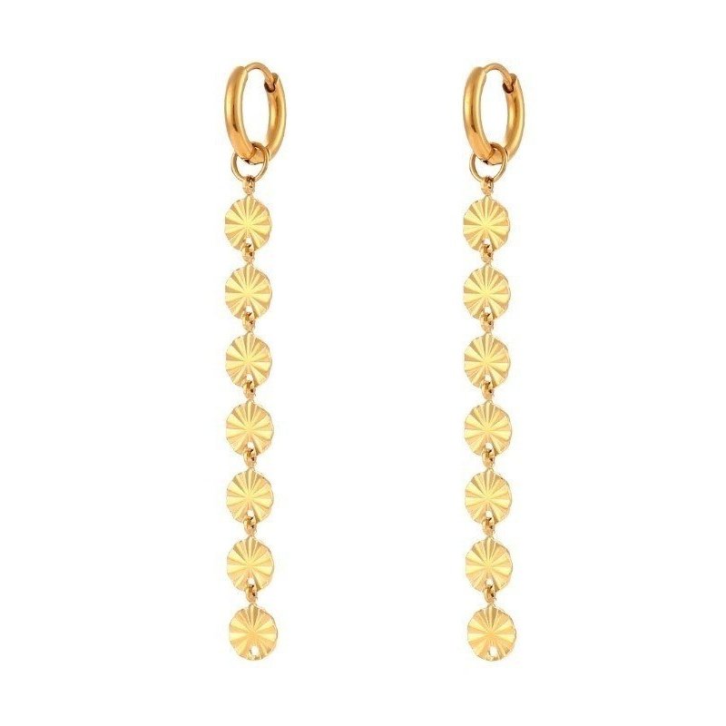 PENDIENTES IBIZA ACERO Y ORO WATERPROOF