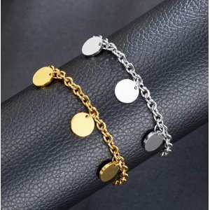 PULSERA ACERO MEDALLITAS PERSONALIZADAS