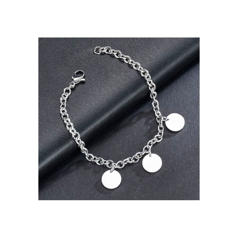 PULSERA ACERO MEDALLITAS PERSONALIZADAS
