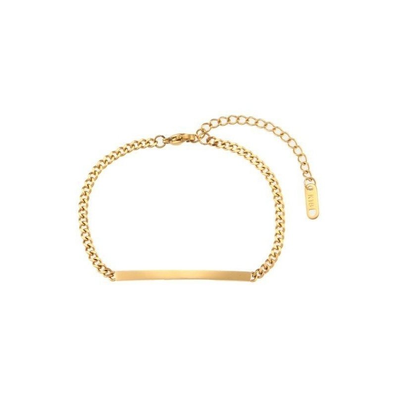 ESCLAVA CUBANA ACERO Y ORO WATERPROOF, 2 ANCHOS