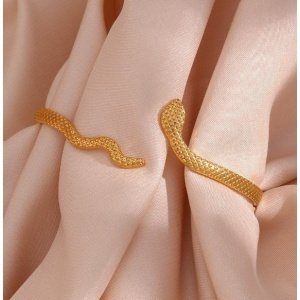 BRAZALETE SNAKE ACERO Y ORO WATERPROOF