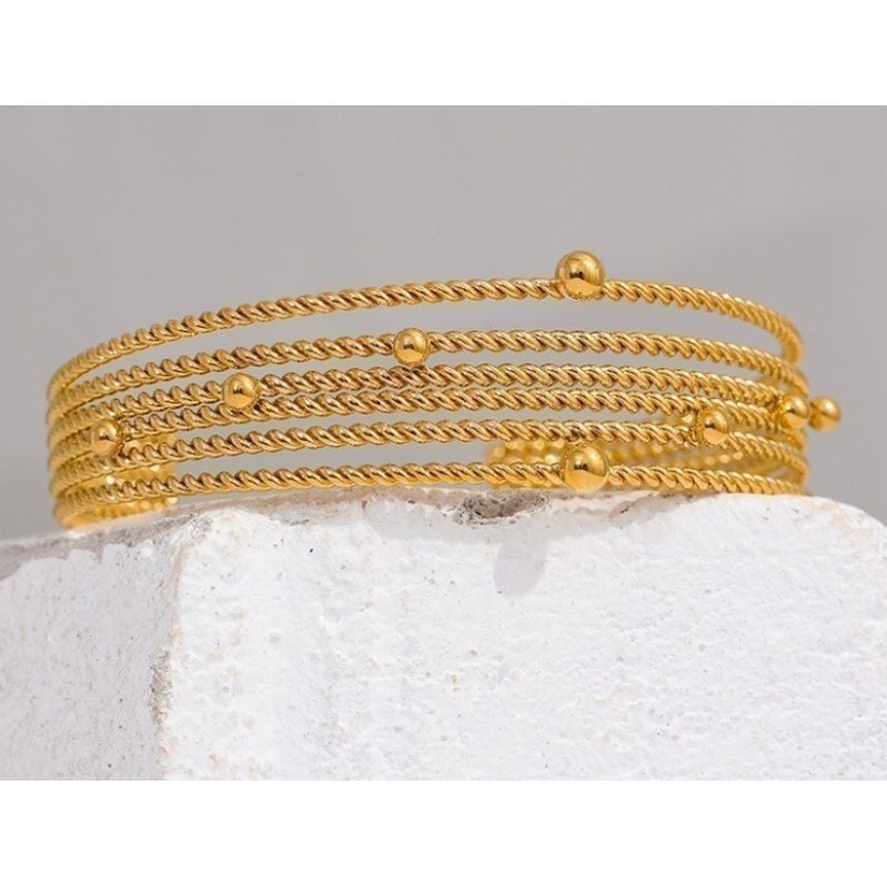 BRAZALETE GALAXIA ACERO Y ORO WATERPROOF