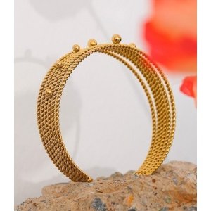 BRAZALETE GALAXIA ACERO Y ORO WATERPROOF