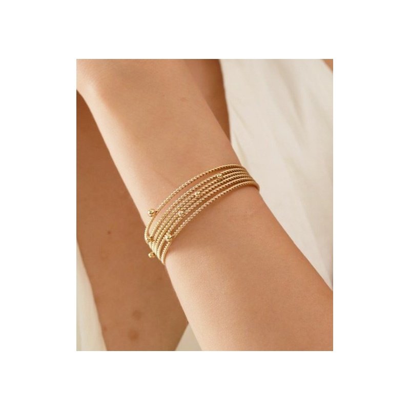 BRAZALETE GALAXIA ACERO Y ORO WATERPROOF