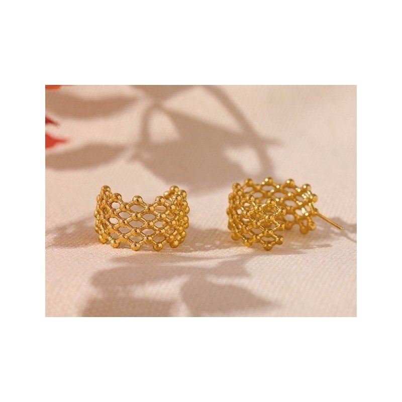 PENDIENTES JAIL ACERO Y ORO WATERPROOF