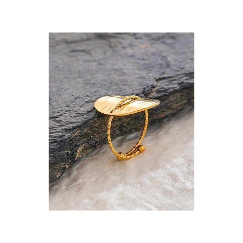 ANILLO OVALADO ACERO DORADO WATERPROOF AJUSTABLE