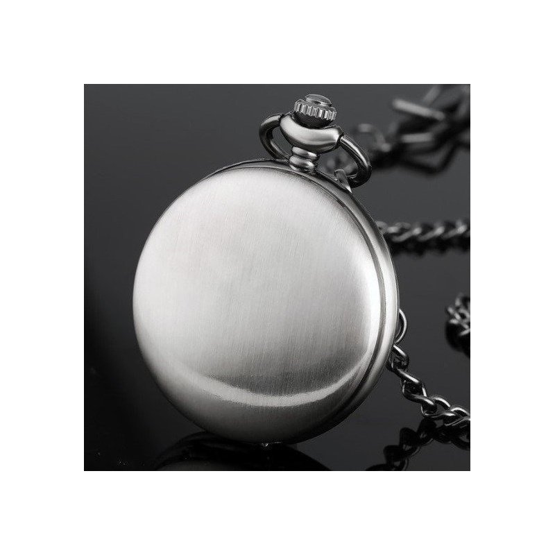 RELOJ DE BOLSILLO PERSONALIZABLE PLATA OSCURA