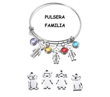 PULSERA "FAMILIA", CON FIGURAS PERSONALIZADAS